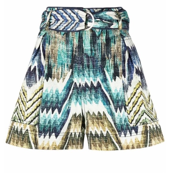 CHUFY Nino Belted Chevron Paperbag Shorts - Picture 4 of 10